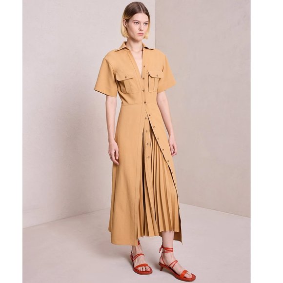 A.L.C. Florence Pleated Midi Dress - Picture 2 of 10